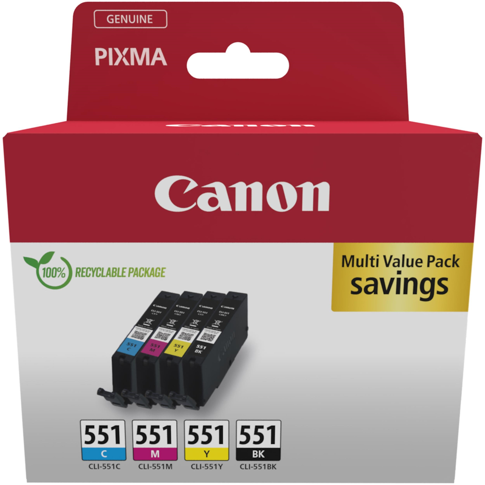 CANON 6509B016 - Canon Tintenpatronen Multipack CLI-551