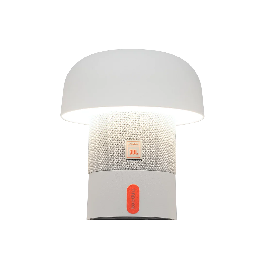 Kooduu SENSAPLAYMINIJBLWHITE - Tragbarer Bluetooth-Lautsprecher mit LED-Licht