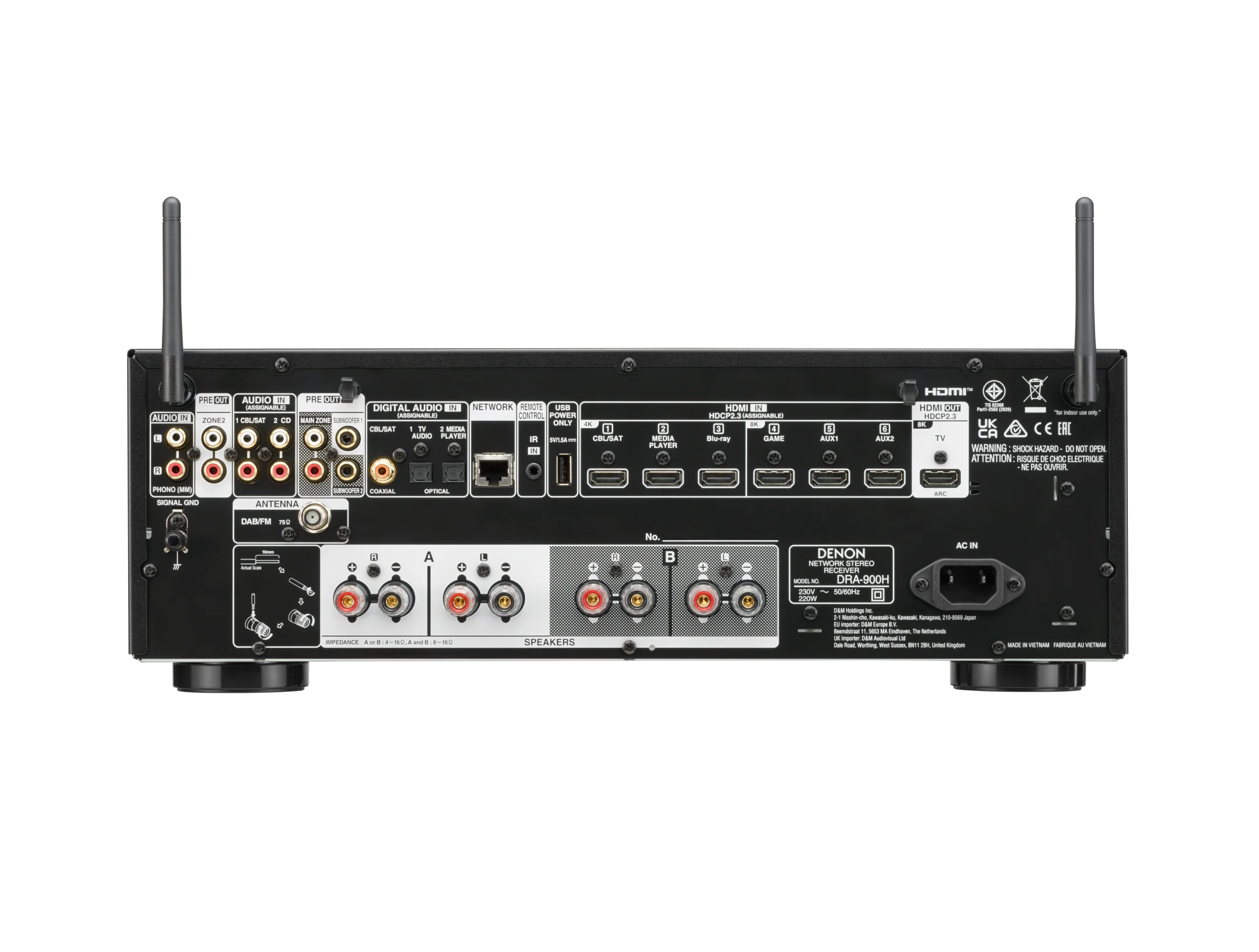 Denon DRA-900H - 2.2-Kanal 8K AV-Netzwerkreceiver