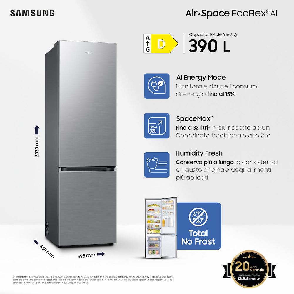 SAMSUNG RB38C600DSA - Samsung EcoFlex Kühlschrank mit NoFrost