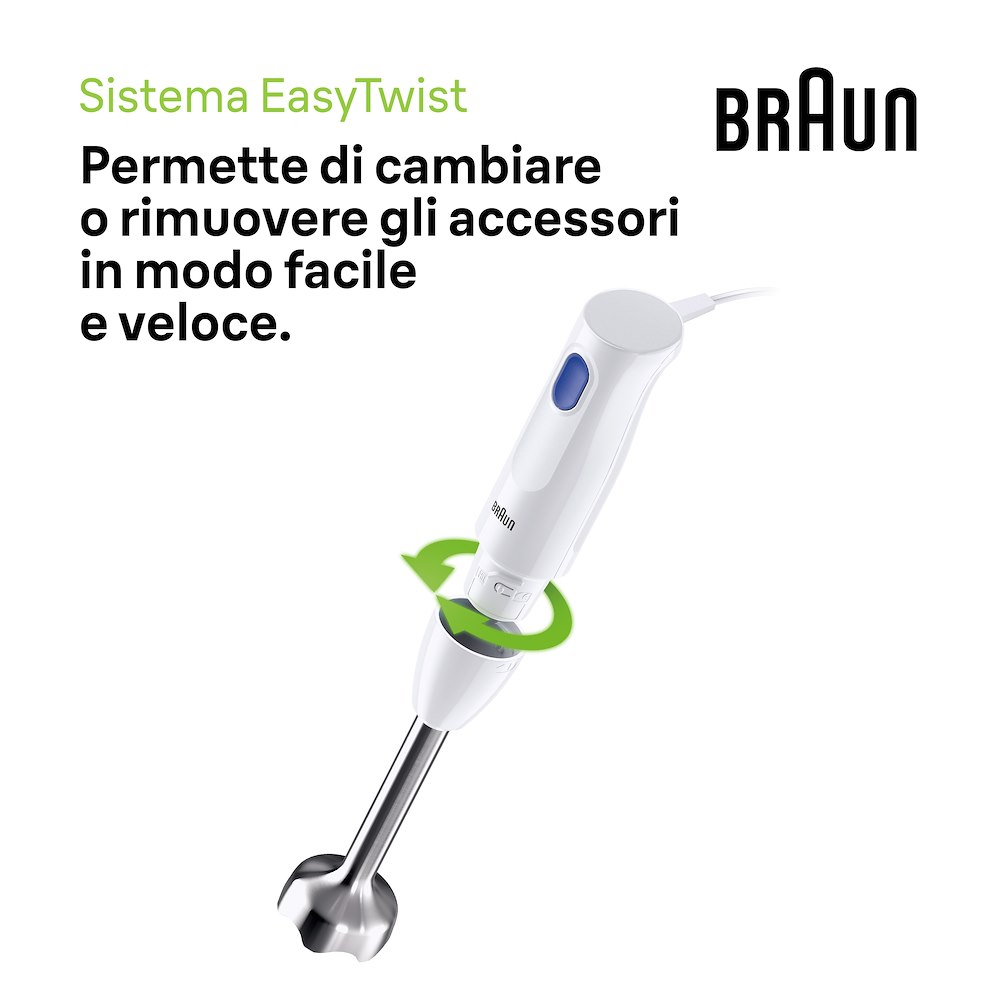 BRAUN MQ10202MWH - Stabmixer 450W mit Zubehör