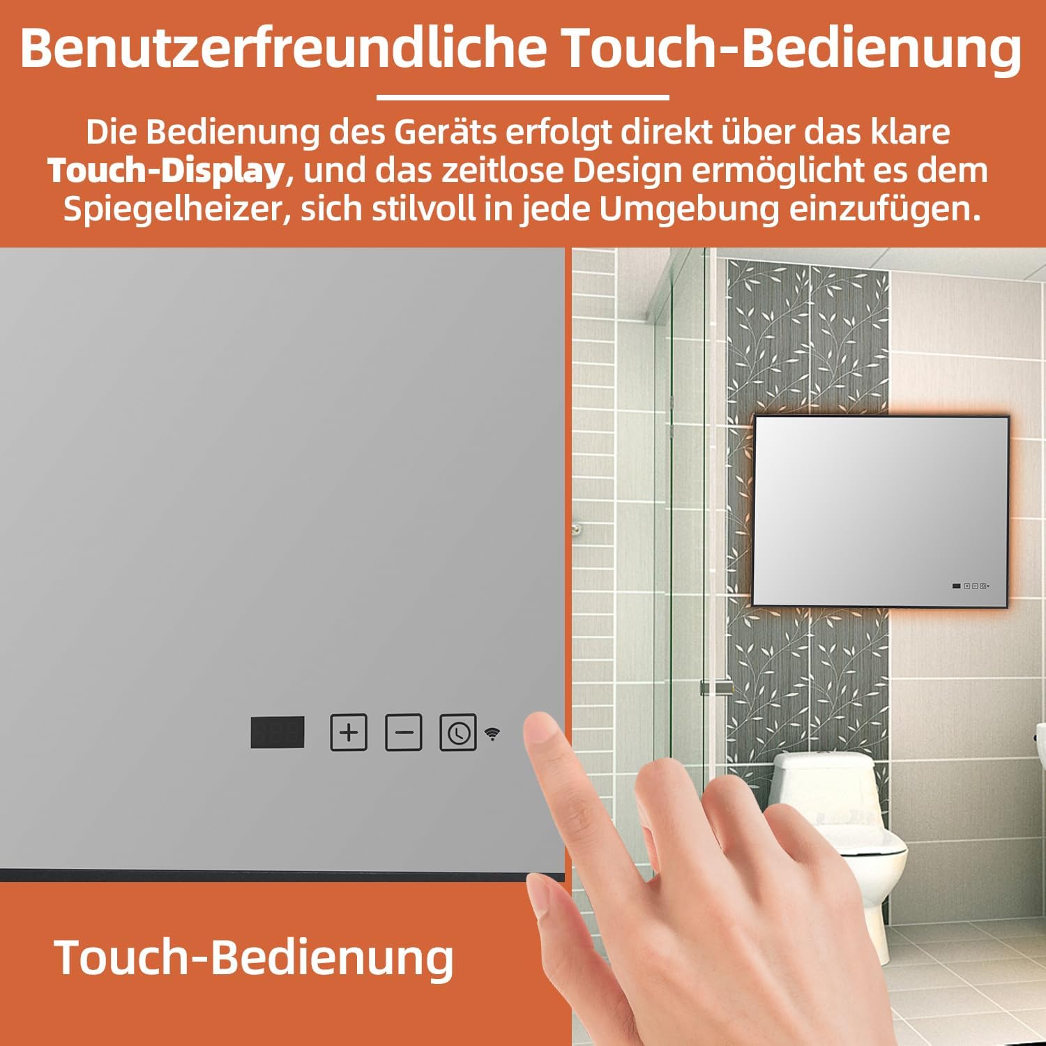 SHX Infrarot-Spiegelheizung mit WiFi 600W