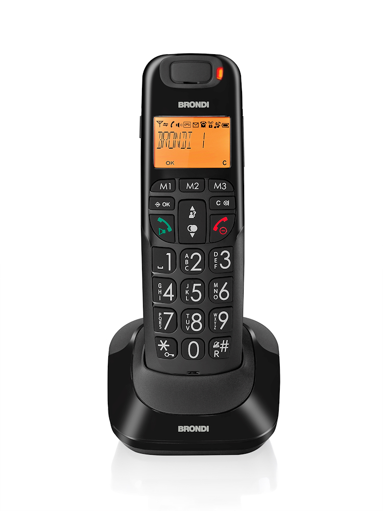 BRONDI BRAVOBRIGHTNERO - Brondi Bravo Bright Telefon Cordless