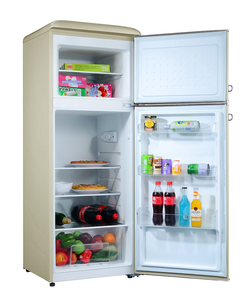 SMARTWAY WGDP215NSCE0 - Doppelter Retro Kühlschrank Creme