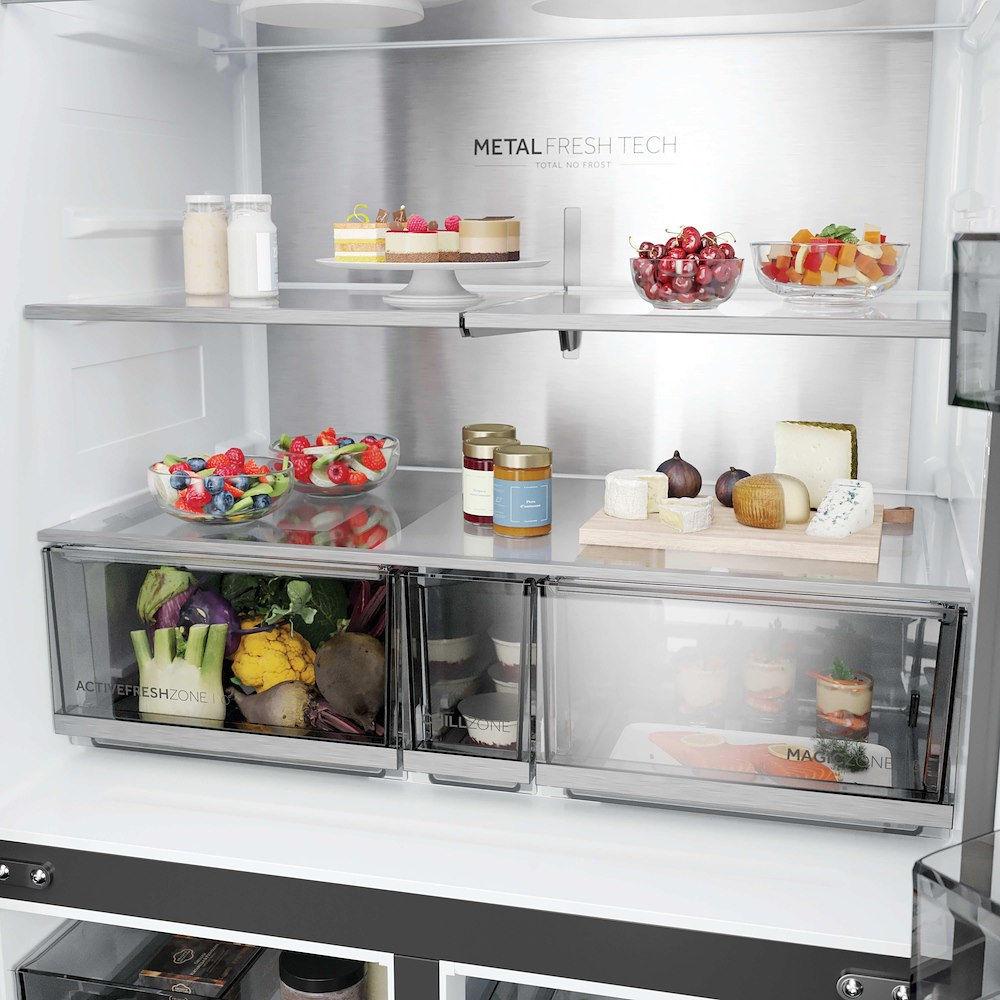 HAIER HCR59F18DNMM - 4-türiger NoFrost Kühlschrank 706L Inox