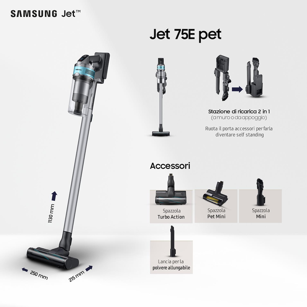 SAMSUNG VS20B75AGR1 - Samsung Jet 75E Pet Akku-Staubsauger