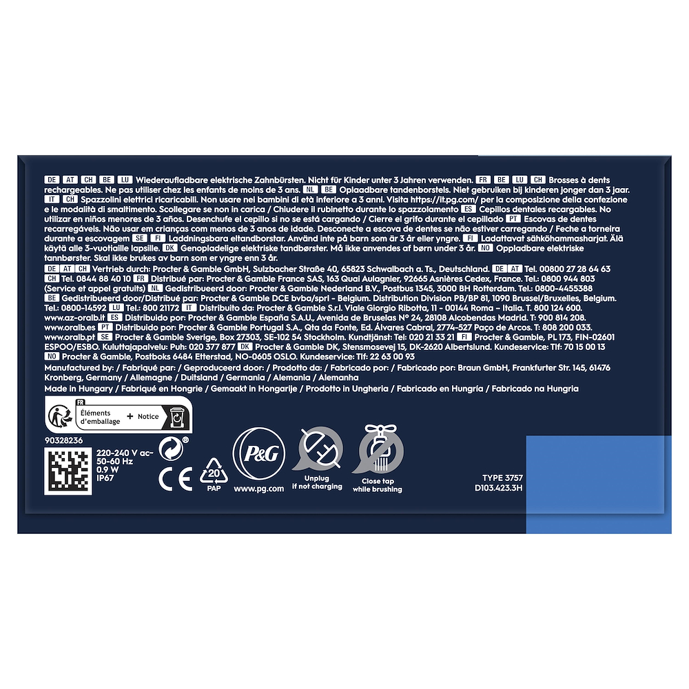 ORAL-B VITALITYPRODUOBLACKBLUE - Oral-B Vitality Pro Duo Elektrische Zahnbürste Schwarz/Blau