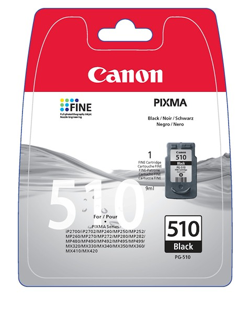 CANON 2970B001 - 2970B001 0629373 CART.INK-JET NERO 9ML SECURITY PG-510 EUR/OCN