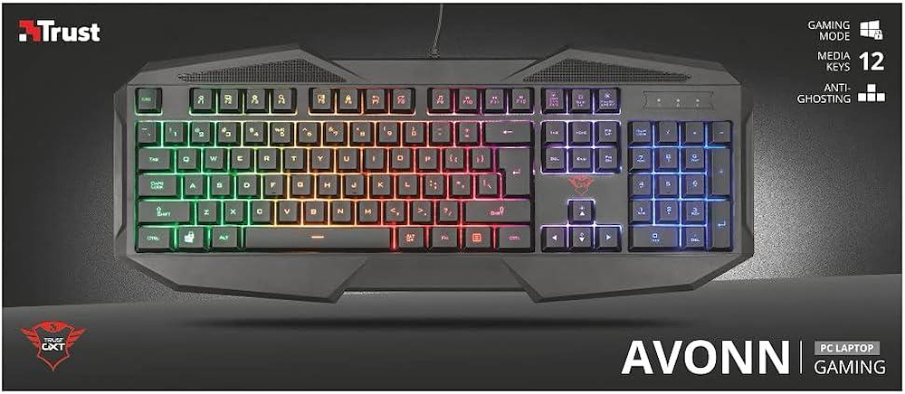 TRUST 22278 - 22278 0483142 TASTIER.GAMING C/12TASTI MULTIM.GXT830-RW AVONN BK