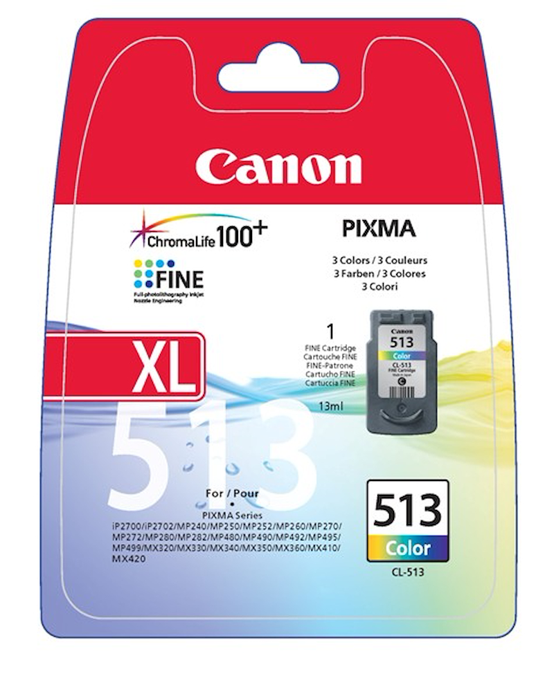 CANON 2971B001 - 2971B001 0629376 CART.INK-JET COLORI 13ML SECURITY CL-513 EUR/OCN