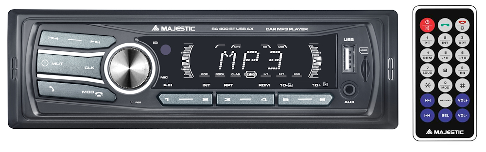MAJESTIC SA400BTUSBAX - 100W Bluetooth Autoradio