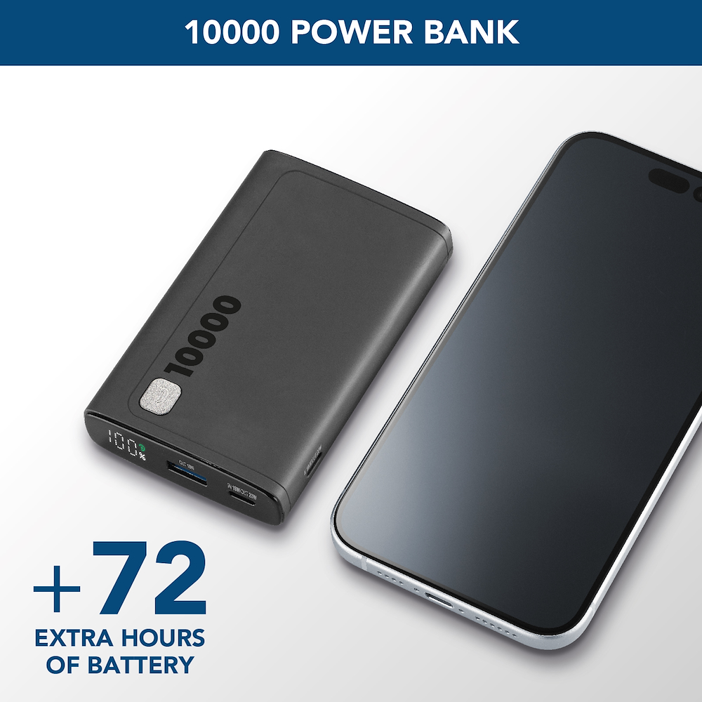 CELLULAR LINE PBDISPL01PD10000K - Tragbare Powerbank 10000mAh