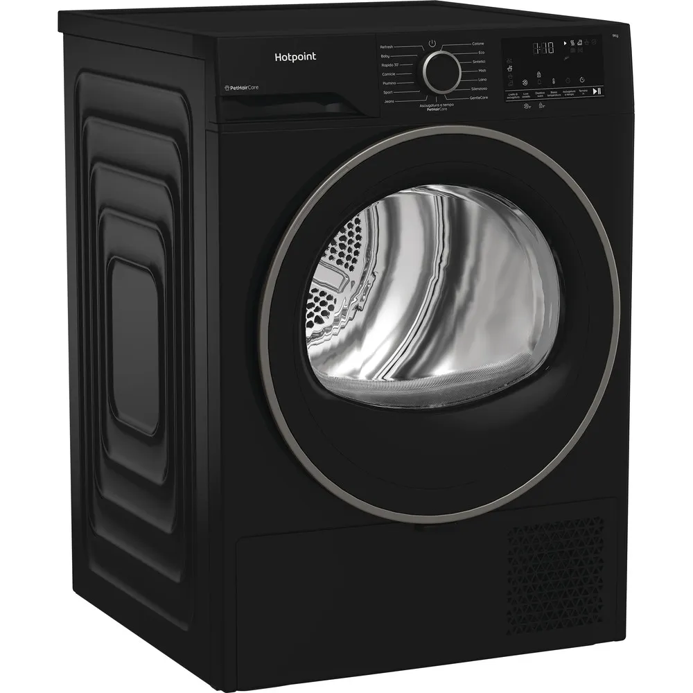HOTPOINT-ARISTON HPT94DBBSIT - Wärmepumpentrockner 9 kg Schwarz