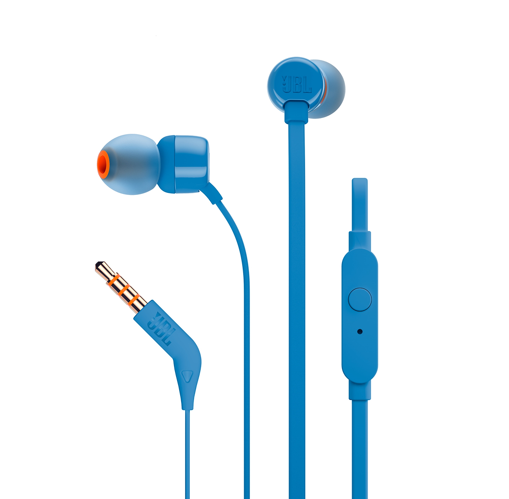 JBL JBLT110BLU - T110 In-Ear Kopfhörer, blau