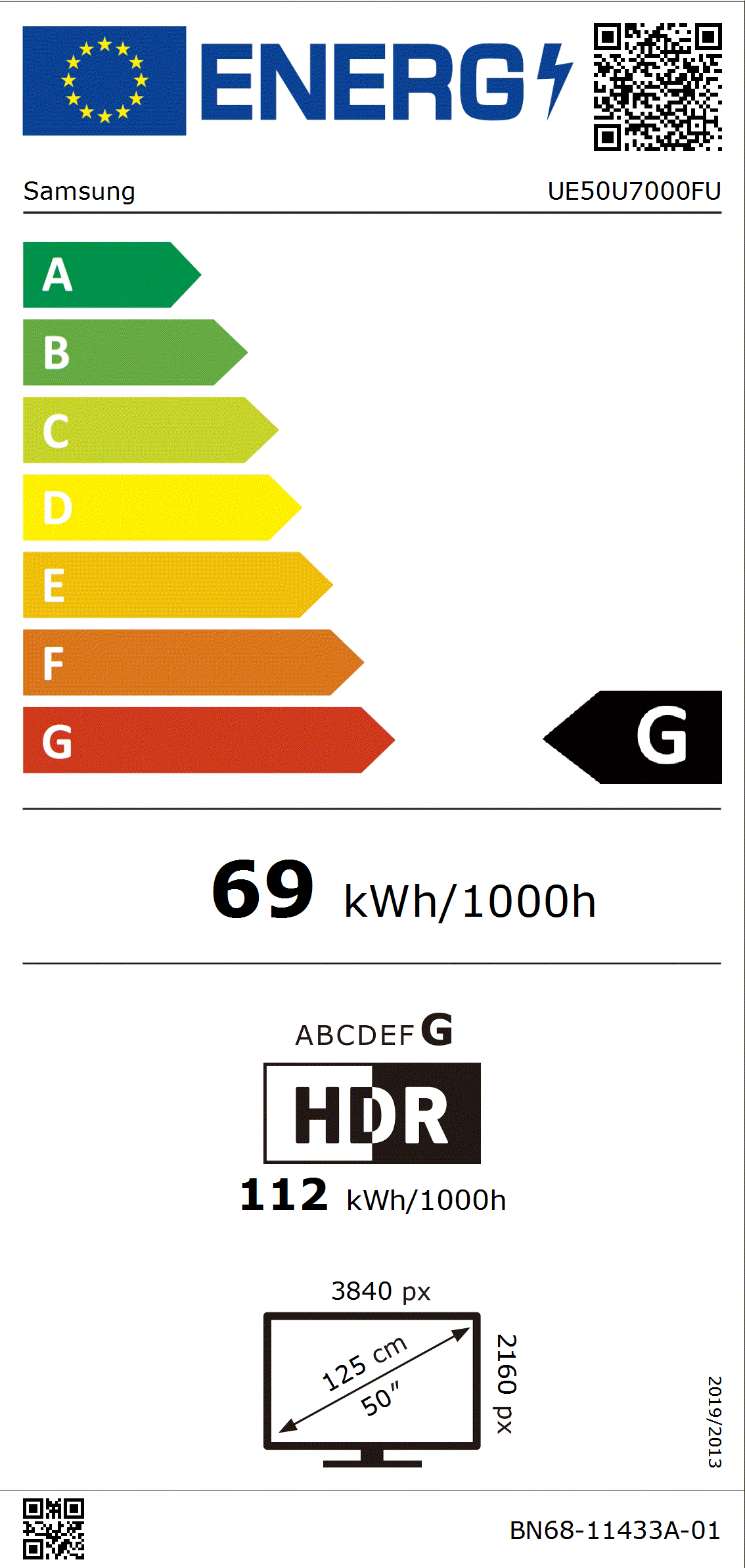 SAMSUNG UE50U7000FUXZT - Smart TV 50" Crystal UHD 4K