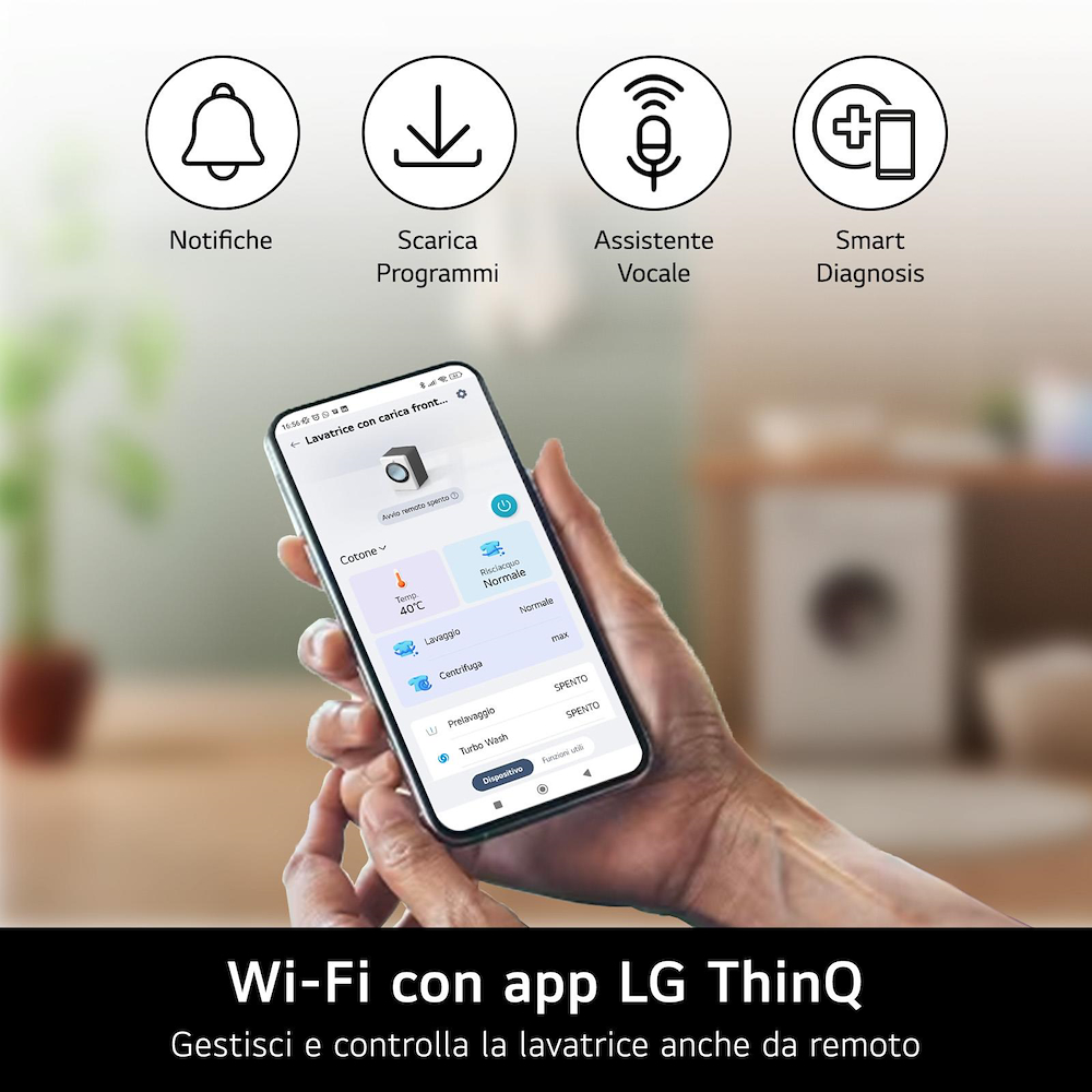 LG F4X9009TWCE - Waschmaschine 9kg Wi-Fi AI TurboWash