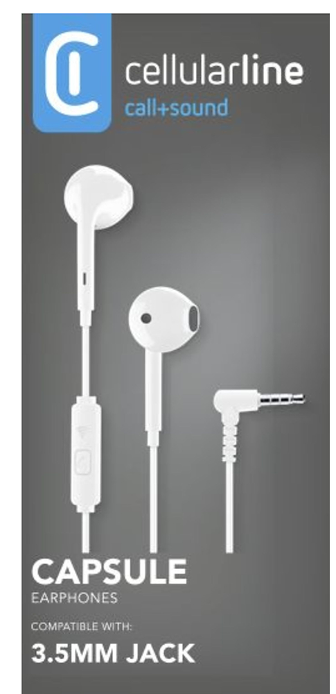 CELLULAR LINE AUCAPSULE2W - Kapsel-Headset mit Mikrofon Weiß
