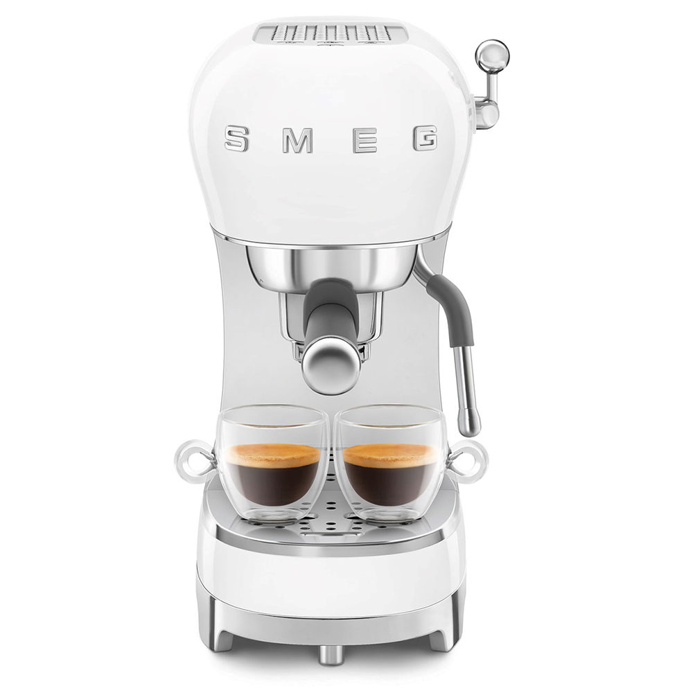 SMEG ECF02WHEU - Espressomaschine 50's Stil - Weiß