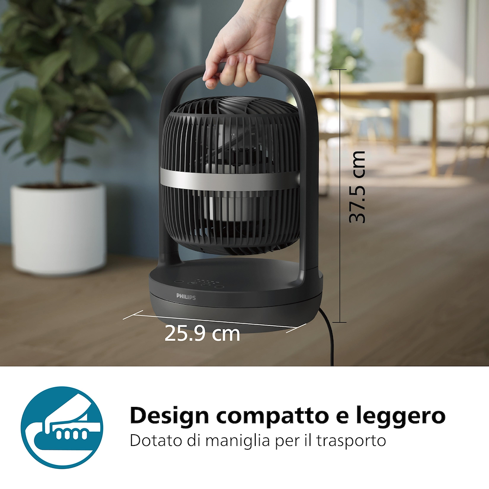 PHILIPS CX3050 - Philips Tischventilator 28W Schwarz