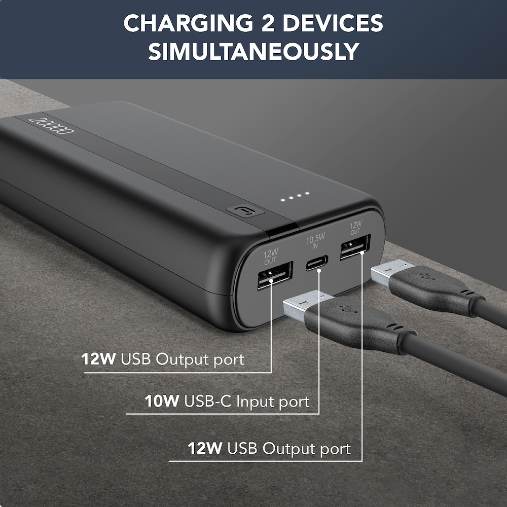 CELLULAR LINE PBENTRY20000K - Power Bank 20000mAh mit USB-C