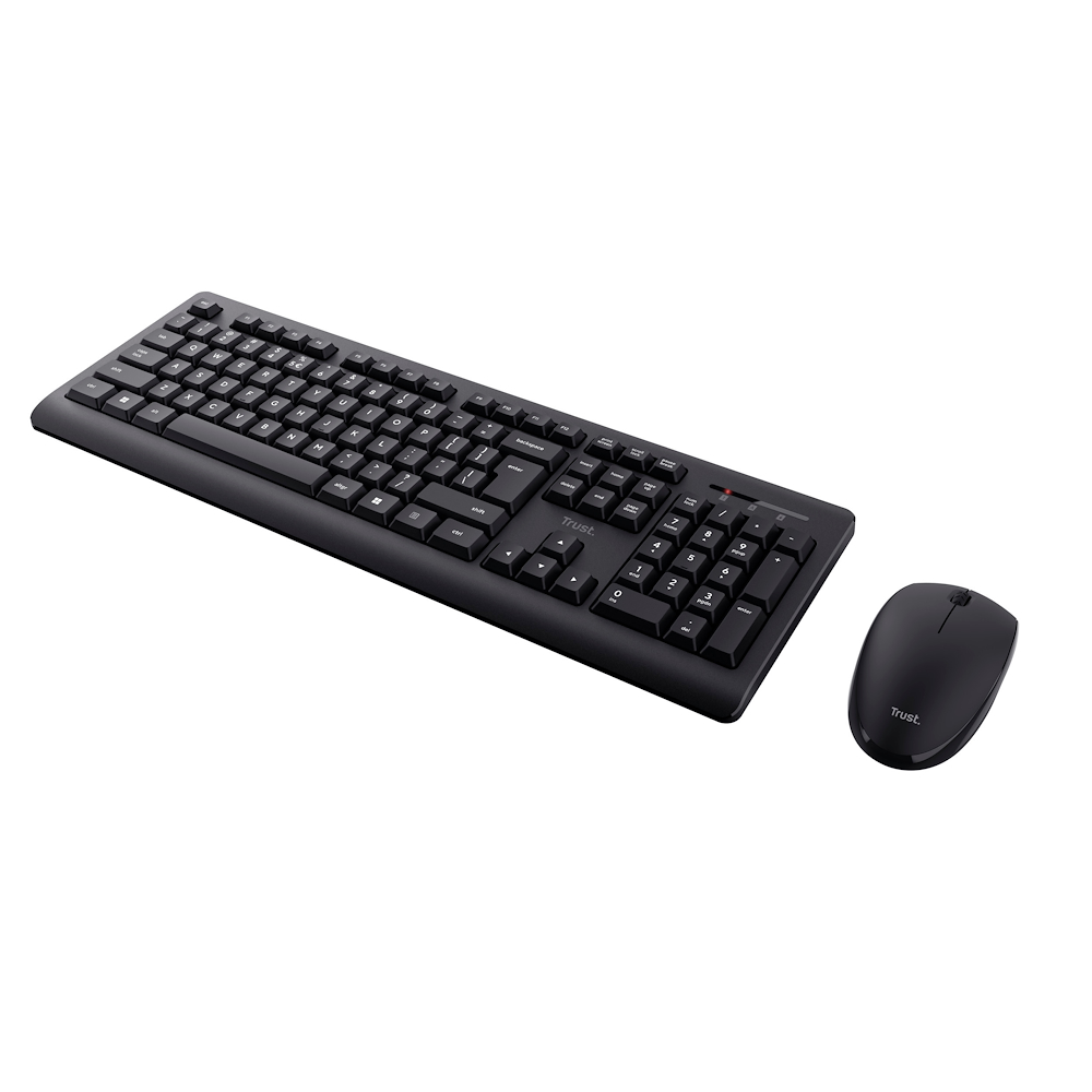 TRUST 25434 - Drahtloses Tastatur- und Mausset in Schwarz