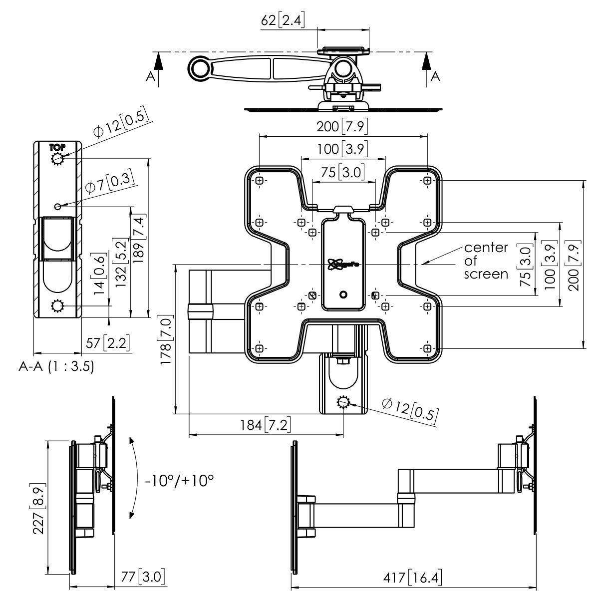 VOGEL'S PFW 2040 - Vogel's PFW 2040 – Bewegliche und neigbare TV-Wandhalterung