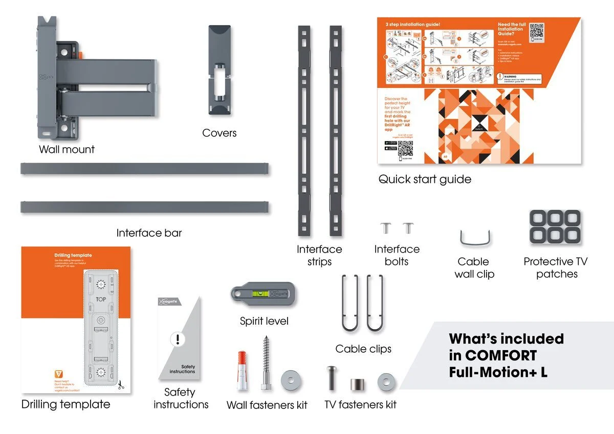 VOGEL'S TVM3643BLACK - Vogel's TVM 3643 Full-Motion TV-Wandhalterung