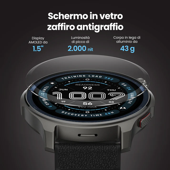 Amazfit BALANCE2BLACK - Smartwatch mit langer Akkulaufzeit