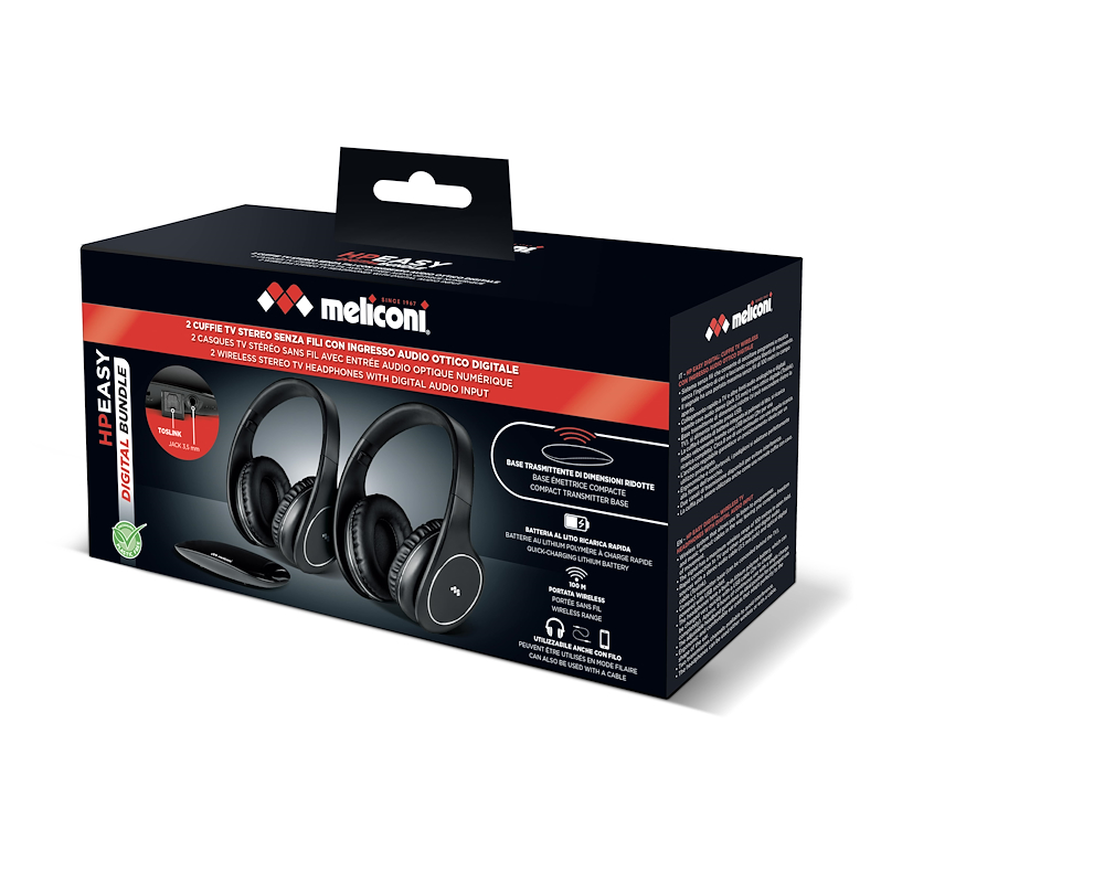 MELICONI 497320 - Geschlossene Over-Ear-Kopfhörer mit Radiofrequenz