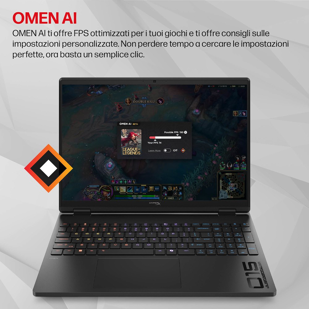 HP D8SS2EA - Notebook Gaming 15.3" RTX 5060