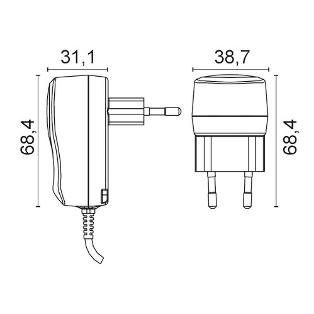 ALPHA ELETTRONICA KD600 - 600mA 12V DC Netzteil von ALPHA