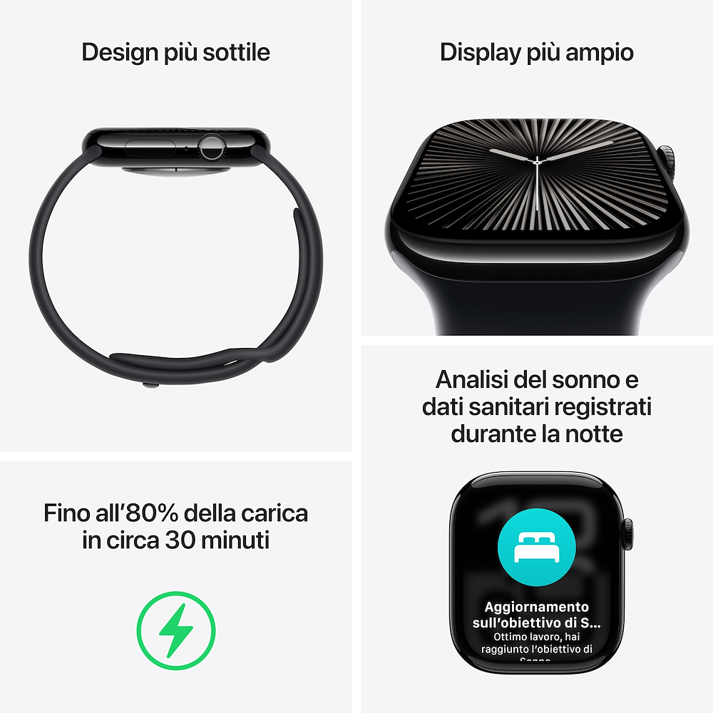 APPLE MWWP3QLA - Apple Watch 10 GPS 46mm Schwarz S/M