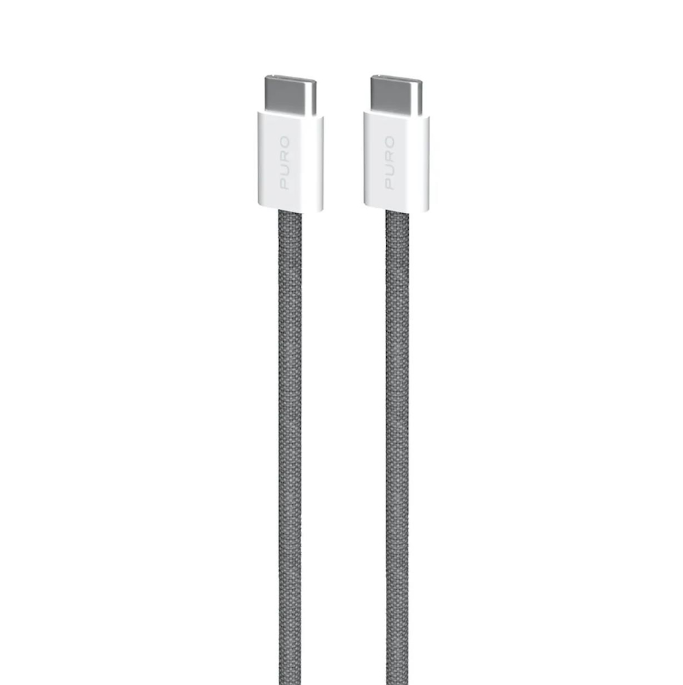 PURO PUCCCFABK415MTDKGREY - USB-C Stoffkabel 1.5M