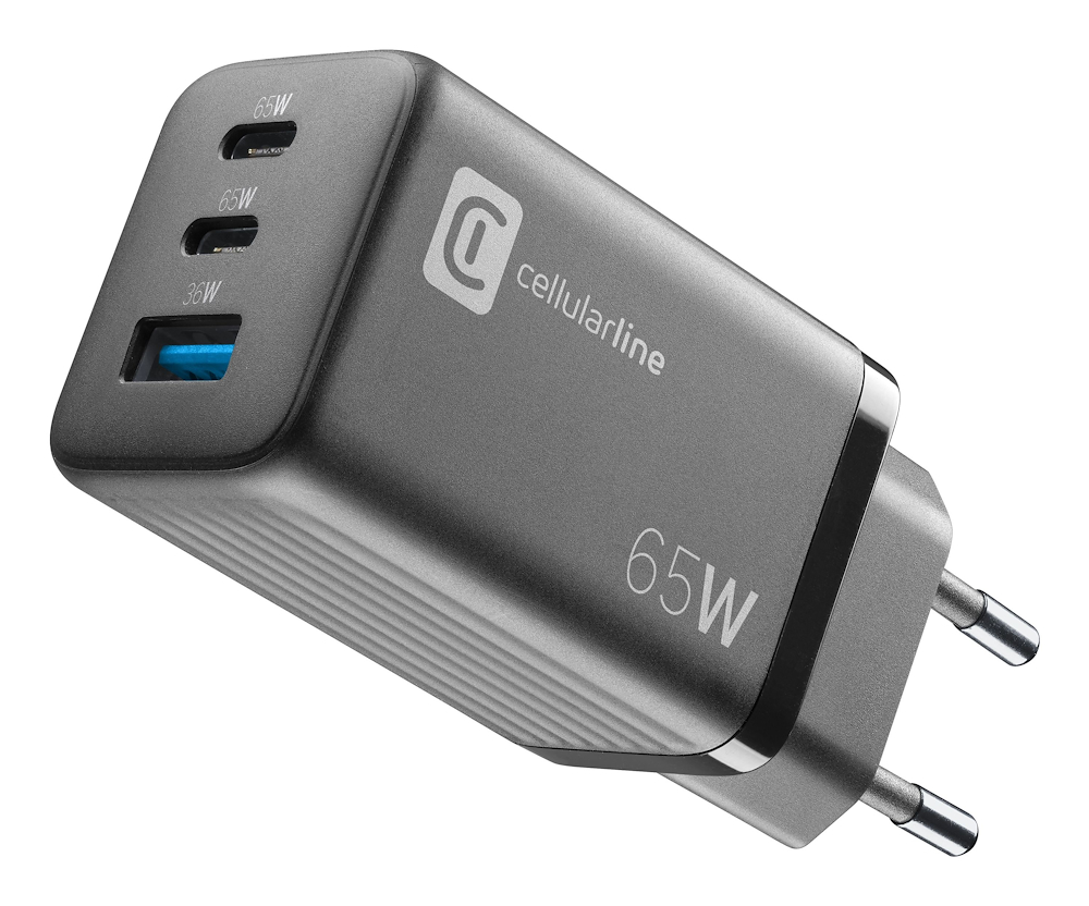 CELLULAR LINE ACHUSBGAN3PD65WK - Superschnelles Kompakt Ladegerät 65W