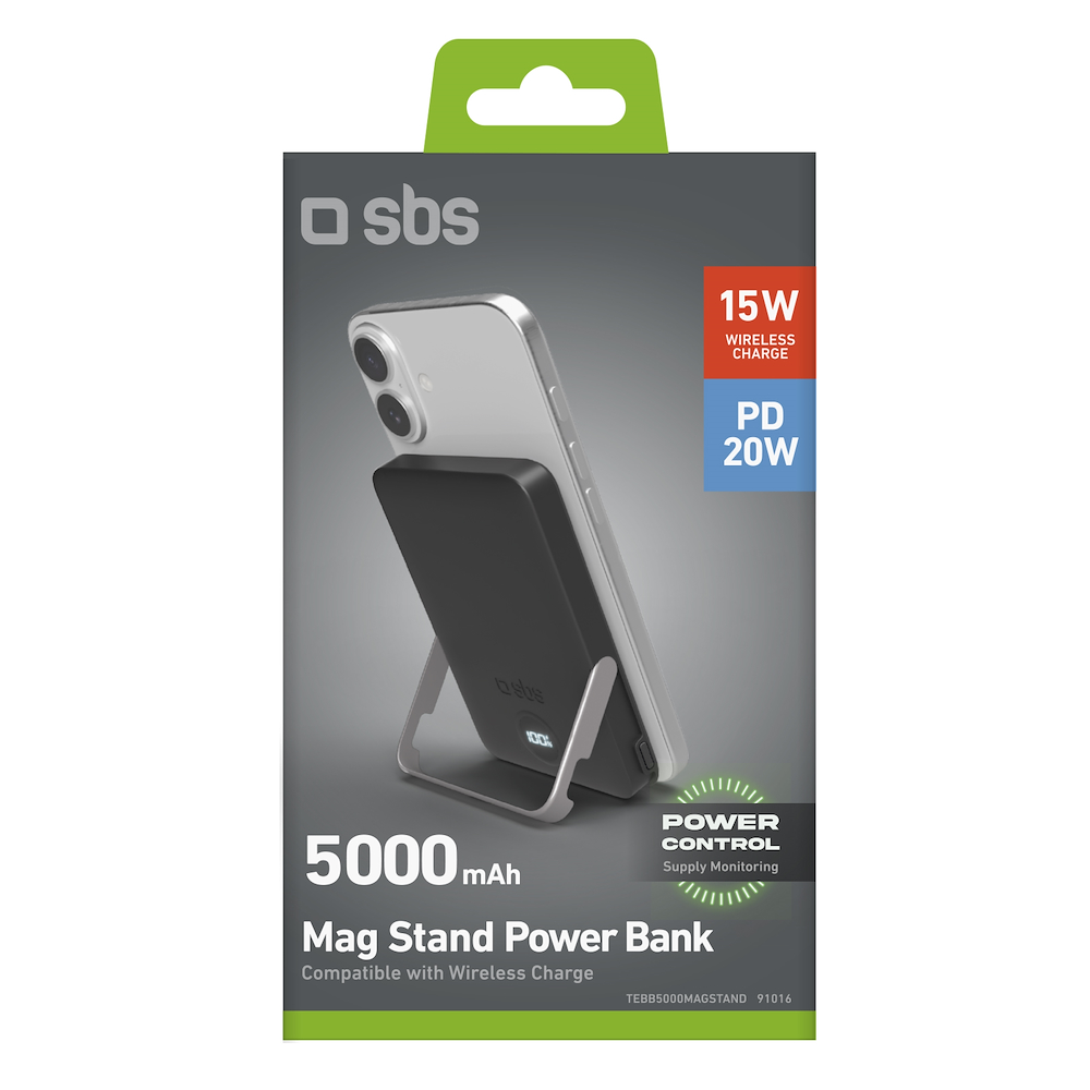 SBS TEBB5000MAGSTAND - Powerbank 5000mAh mit Ständer