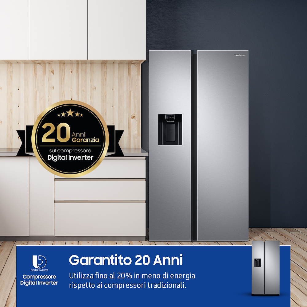 SAMSUNG RS65DG54M3SLEF - Side by Side Kühlschrank mit Wasserspender