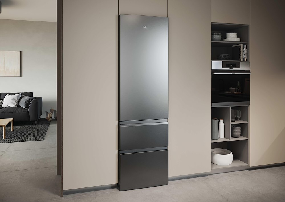 HAIER HTR3620CNMG - Kombi Kühlschrank Silber 414L