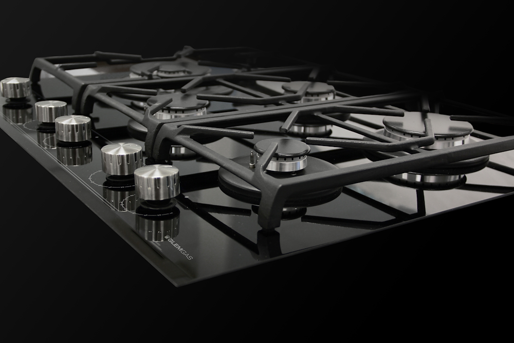 GLEM GAS GV75TXBK - Glaskochfeld 70 cm mit 5 Brennern