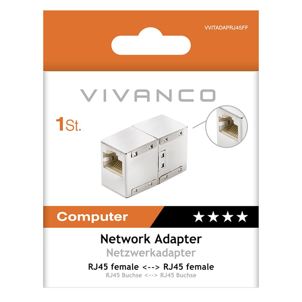 VIVANCO VVITADAPRJ45FF - Ethernet-Adapter F-F