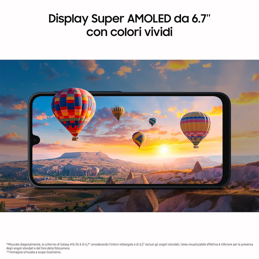 TIM GALAXYA16128GBTIMBLACK - Samsung Smartphone 6.7'' FHD 4GB 128GB