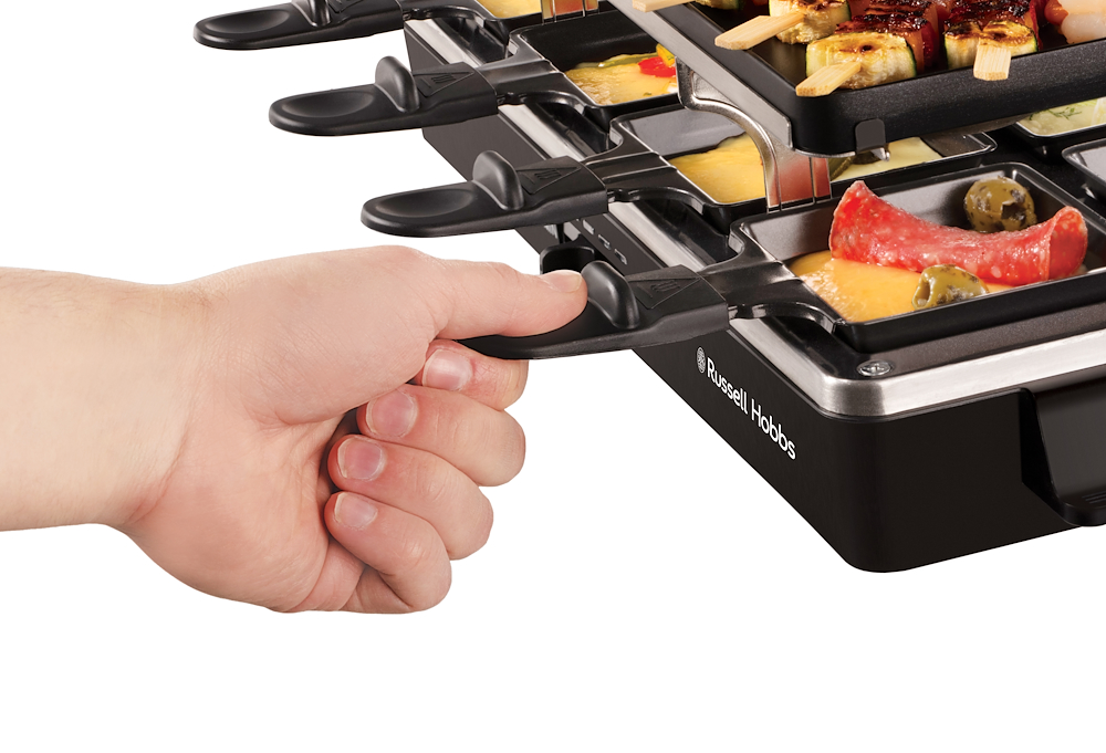 RUSSELL HOBBS 2628056 - 2628056 0596649 RACLETTE 1400W PIETRA/PIASTRA 8PADELLINE NERO