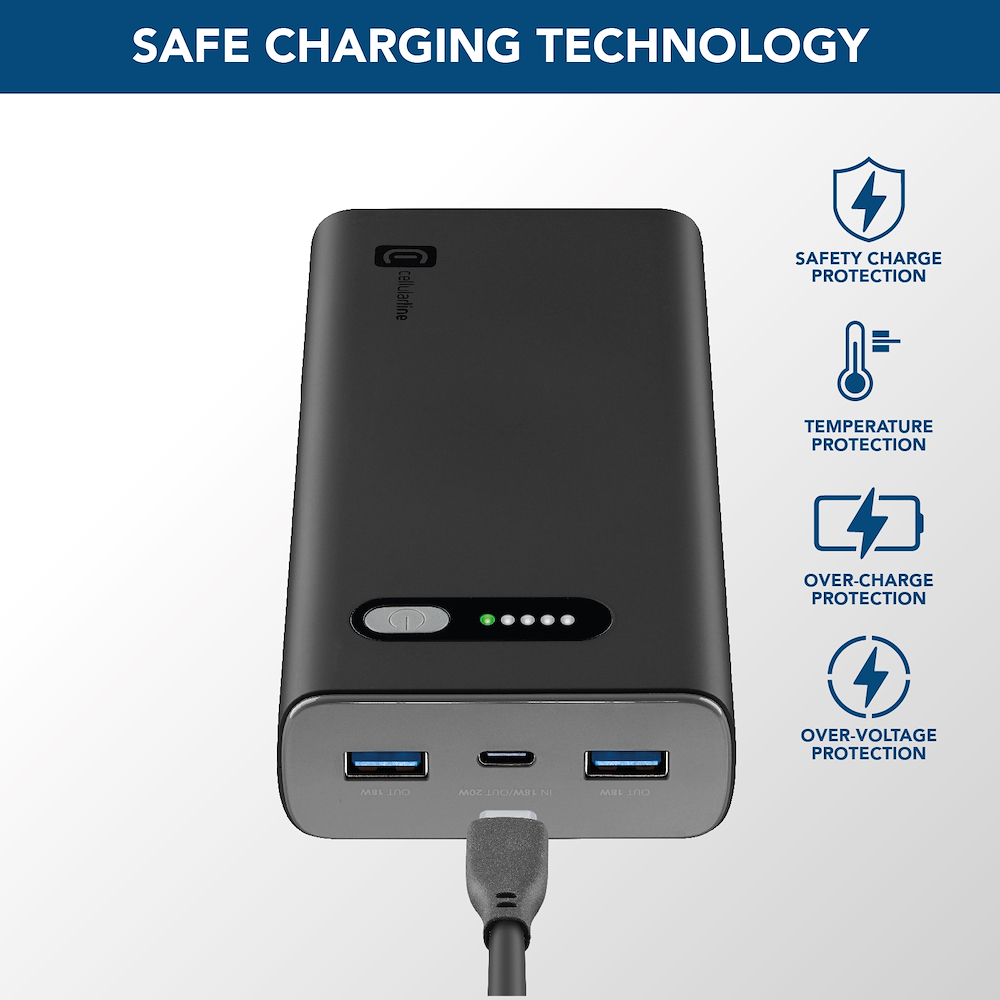 CELLULAR LINE PBFAST01PD20000K - Power Bank Fast PD 20000mAh Schwarz