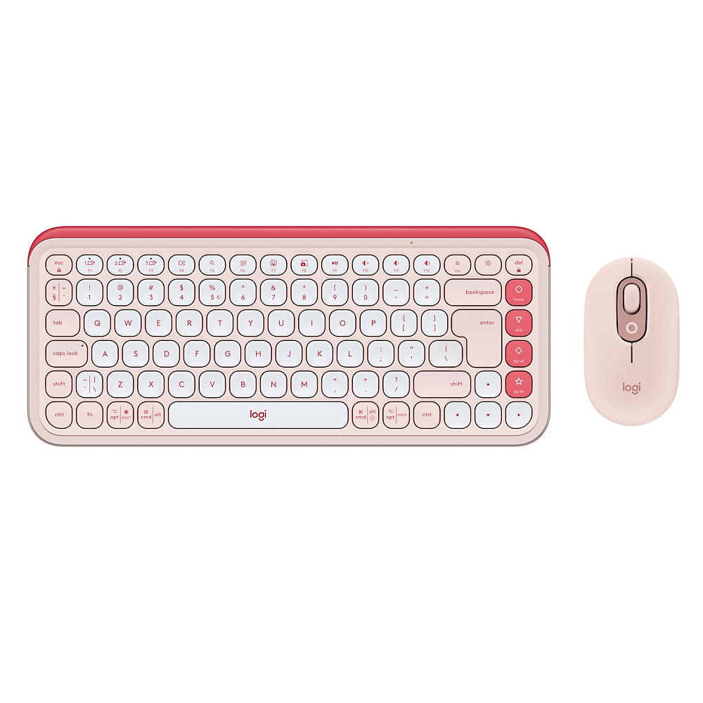 LOGITECH 920013117 - Wireless Tastatur und Maus Combo Rosa
