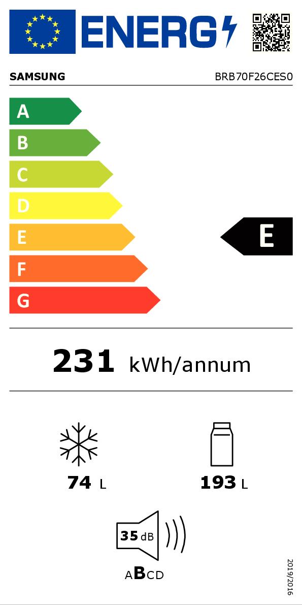 SAMSUNG BRB70F26CES0 - Einbau-Kühlschrank Kombi F1rst 60 AI