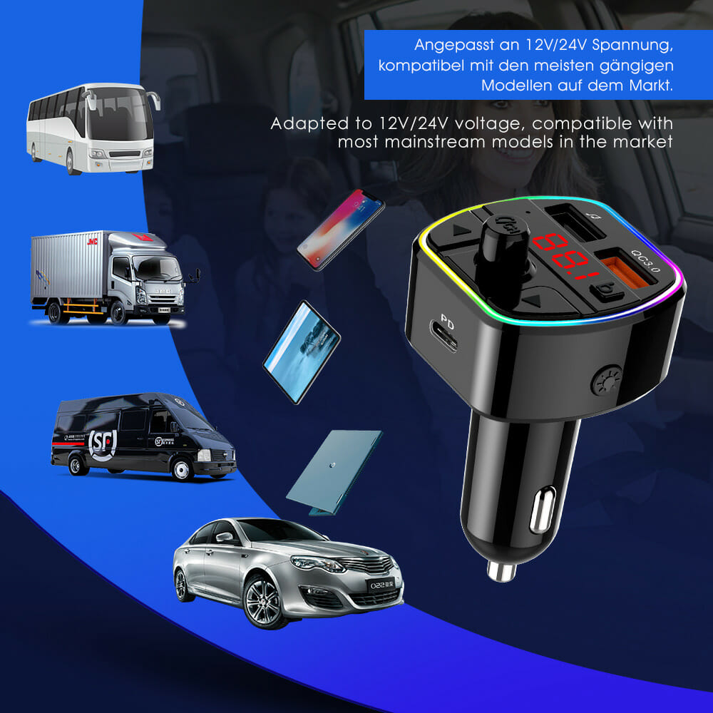 MAXTRACK MT 2 FM Bluetooth KFZ-Freisprechanlage 