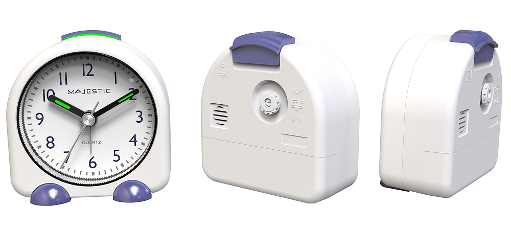 MAJESTIC CL74 - Analoge Tischuhr mit Wecker