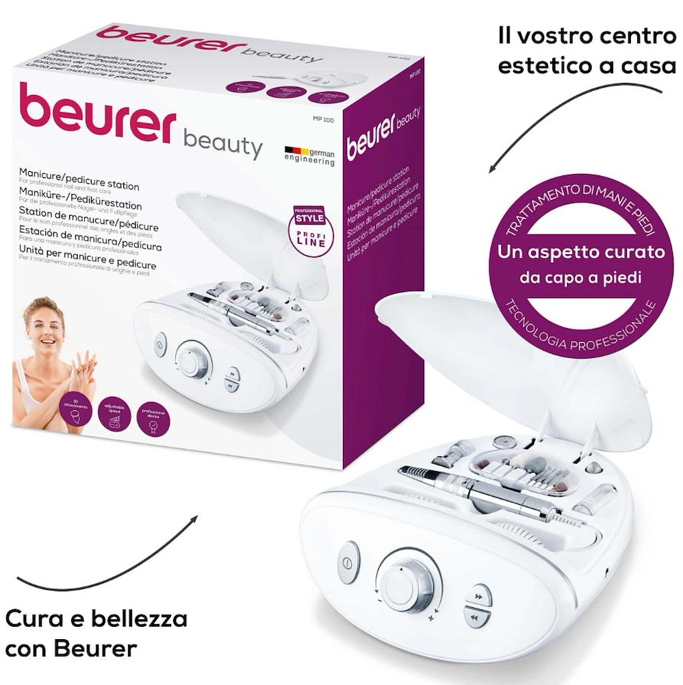 BEURER MP100 - Beurer MP100 Professionelles Maniküre-Pediküre-Set