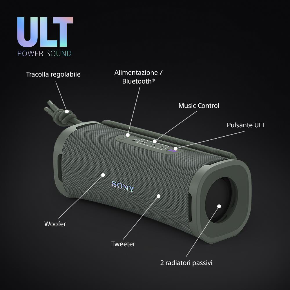 SONY SRSULT10H - Tragbarer Bluetooth Lautsprecher IP67