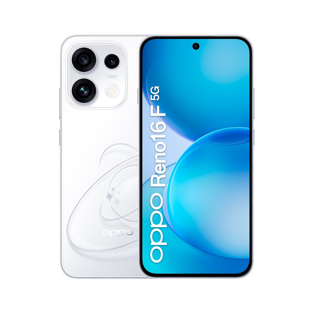 OPPO RENO16F5GPOPWHITE - Smartphone 5G mit Triple-Kamera