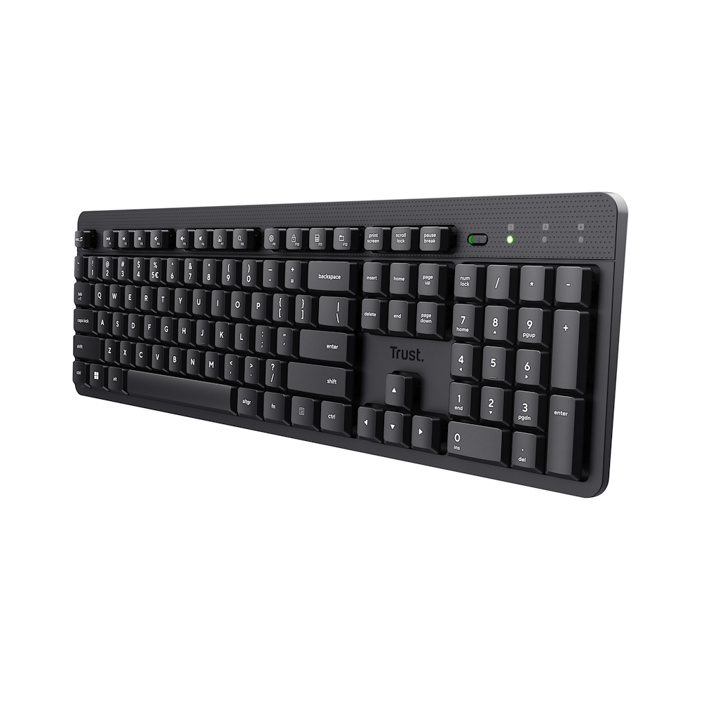 TRUST 25012 - Kabellose, leise schwarze Tastatur